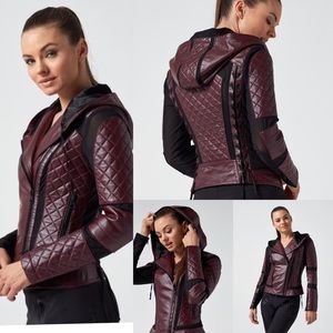 Blanc Noir VOYAGE HOODED MOTO Leather Jacket